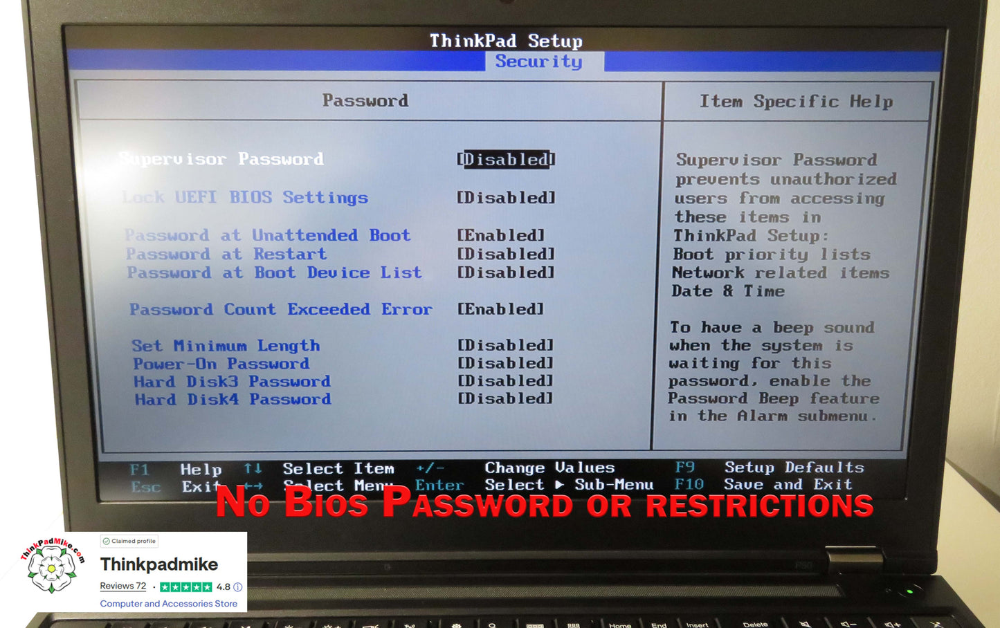 Lenovo ThinkPad P50 i7 6820HQ 64GB RAM 256GB+256GB SSDs IPS NVIDIA M1000M (1108)