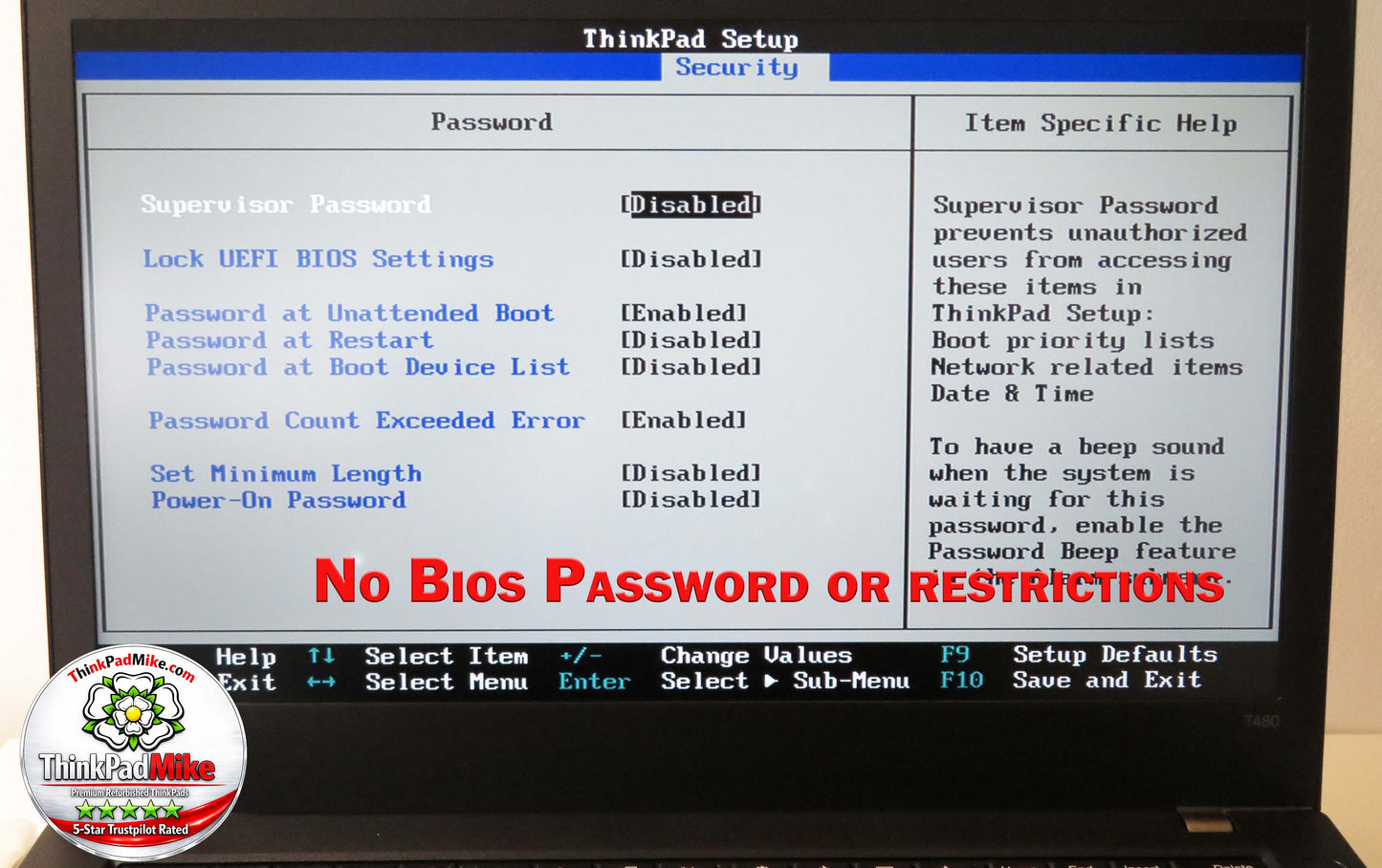 Lenovo ThinkPad T480 i7 8550U 16GB RAM 256GB SSD IPS SCREEN NVIDIA MX150 (1339)