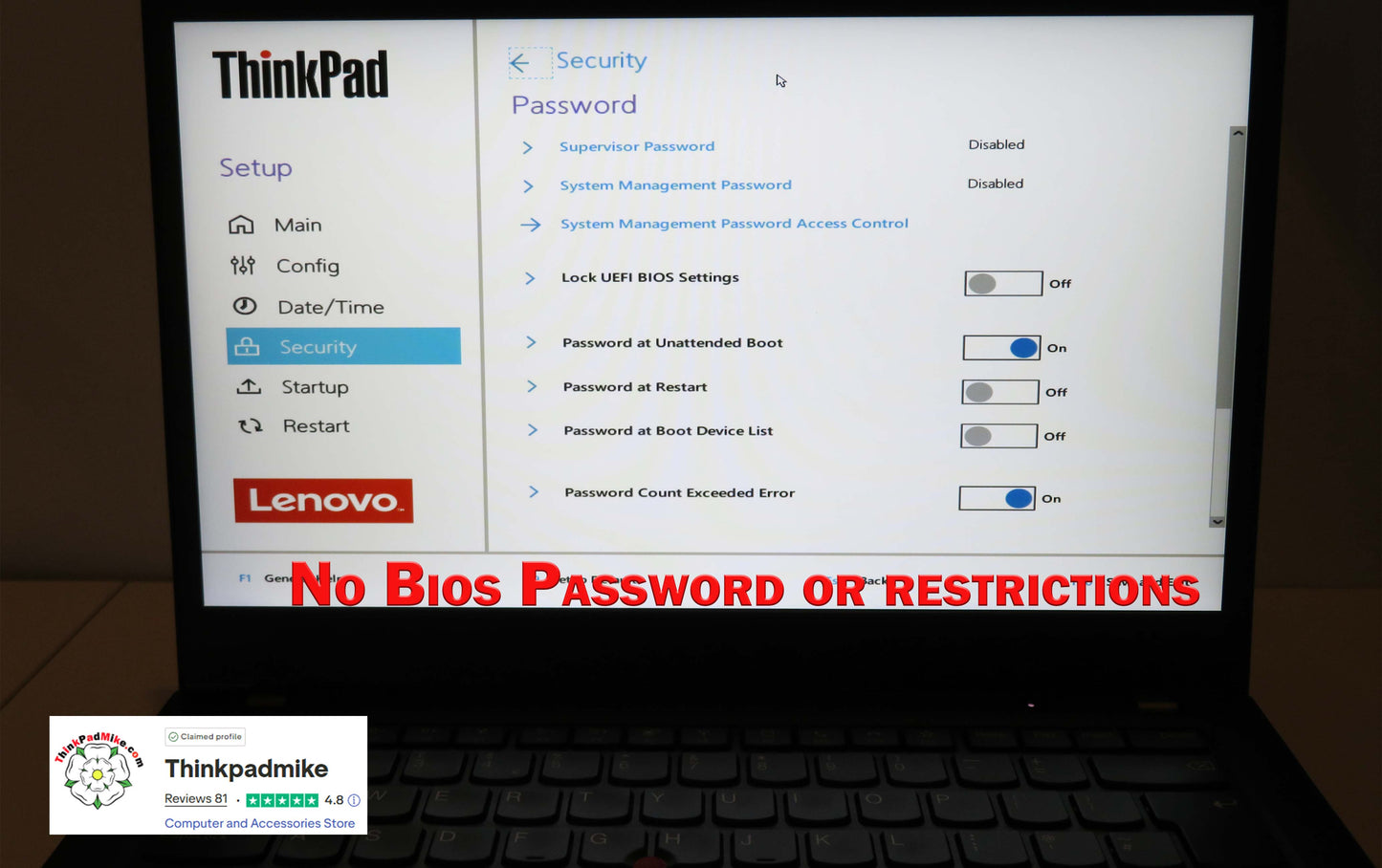 Lenovo ThinkPad T14 AMD Ryzen 7 Pro 8 CORE 12GB RAM 256GB SSD IPS FHD B\L KB (1328)