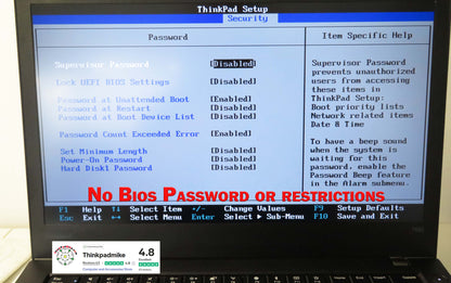 Lenovo ThinkPad T480 i7 8550U 64GB RAM 256GB SSD IPS SCREEN B\L KB (1184)