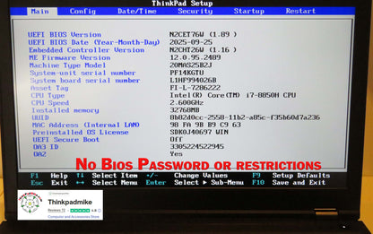 Lenovo ThinkPad P52 6-core i7-8850H workstation laptop