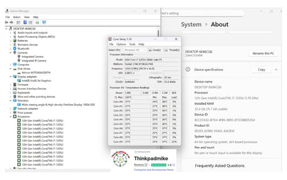Lenovo ThinkPad T14 i7 1255u 10 Core 32GB RAM 256GB SSD WUXGA IPS SCREEN (1241)