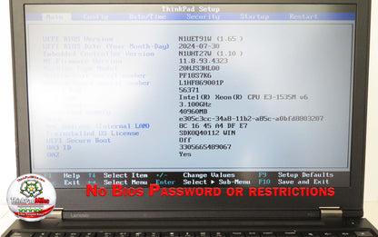 Lenovo ThinkPad P51 Xeon E3-1535M v6 40GB RAM 512GB SSD IPS NVIDIA B\L KB (1358)