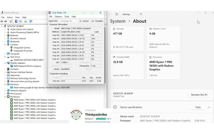Lenovo ThinkPad P14s AMD Ryzen 7 Pro 8 Core 32GB RAM 512GB SSD IPS Screen (1289)