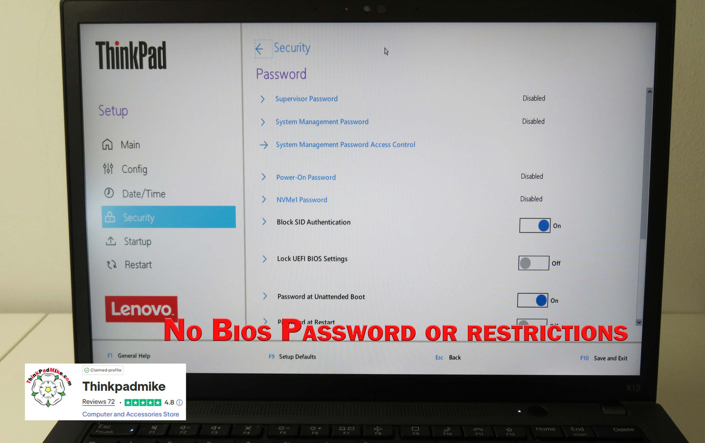 Lenovo ThinkPad x13 Gen 2 i5 1135G7 8GB RAM 256GB SSD WUXGA IPS SCREEN B\LKB (1243)