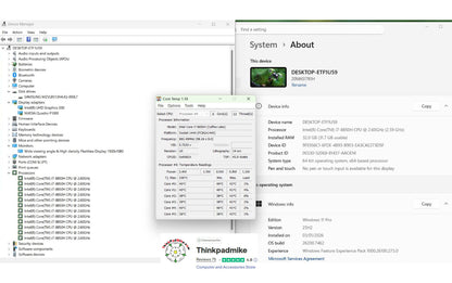Lenovo ThinkPad P52 i7 *6 CORE* 8850H 2.6Ghz 32GB RAM 512GB SSD IPS B\L KB NVIDIA P1000 (1275)