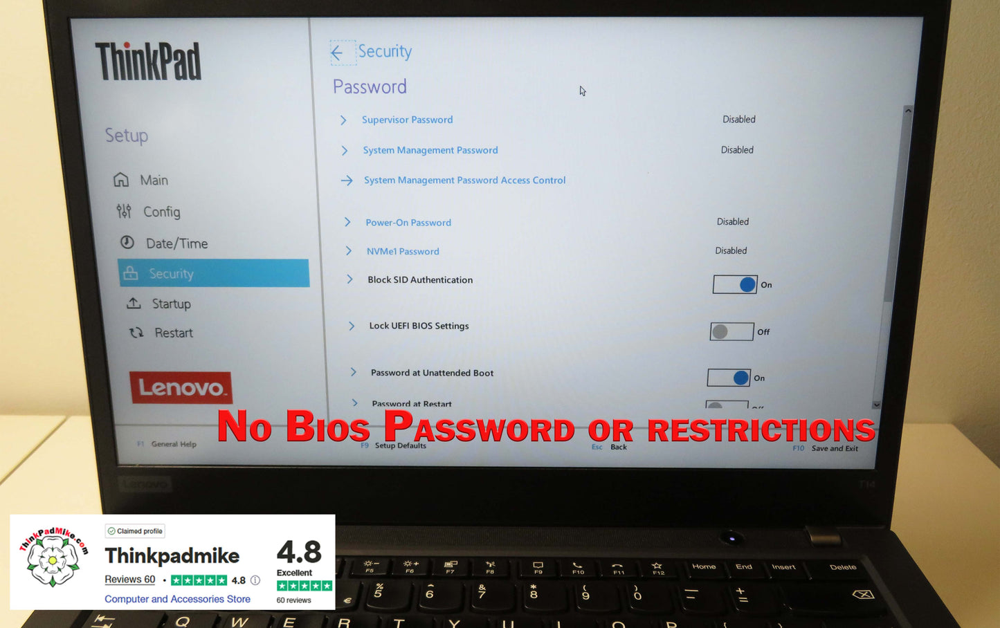 Lenovo ThinkPad T14 i5 1145G7 32GB RAM 256GB SSD IPS FHD SCREEN B\L KB(1172)