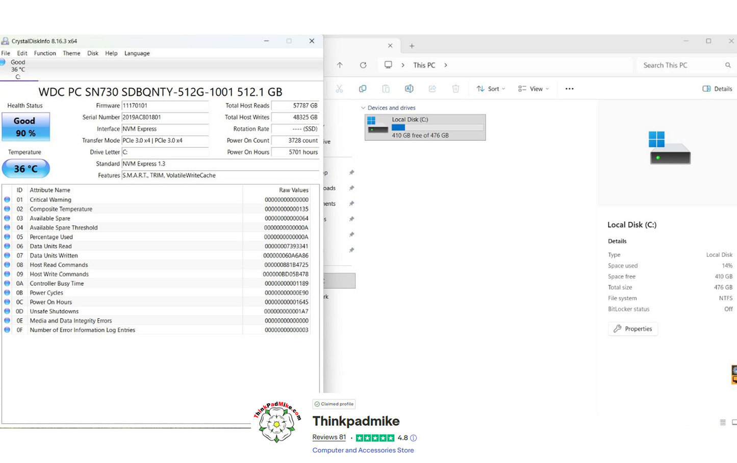 Lenovo ThinkPad P53 i7 *6 CORE* 9750H 40GB RAM 512GB IPS B\L KB NVIDIA T2000 (1330)