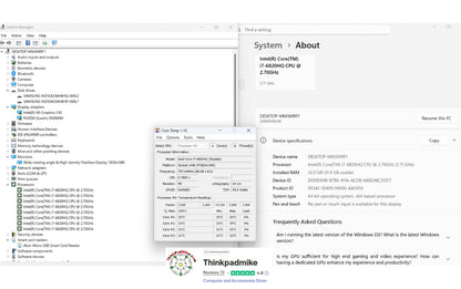 Lenovo ThinkPad P50 i7 6820HQ 32GB RAM 2 x 256GB SSDs IPS NVIDIA M2000M (1240)