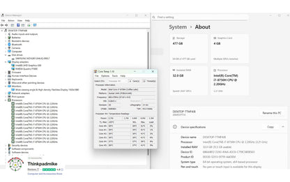Lenovo ThinkPad P1  i7 *6 CORE* 8750H 2.2Ghz 32GB RAM 512GB SSD IPS B\L KB NVIDIA P1000 (1296)