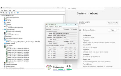 Lenovo ThinkPad T480 i5 8250U 16GB RAM 256GB SSD IPS SCREEN WIN11 (1228)