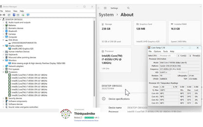 Lenovo ThinkPad T480 i7 8550U 16GB RAM 256GB SSD IPS SCREEN DUAL BATS (1293)