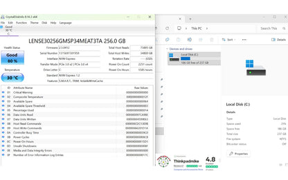 Lenovo ThinkPad T480 i5 8250U 16GB RAM 256GB SSD IPS SCREEN WIN11 (1226)