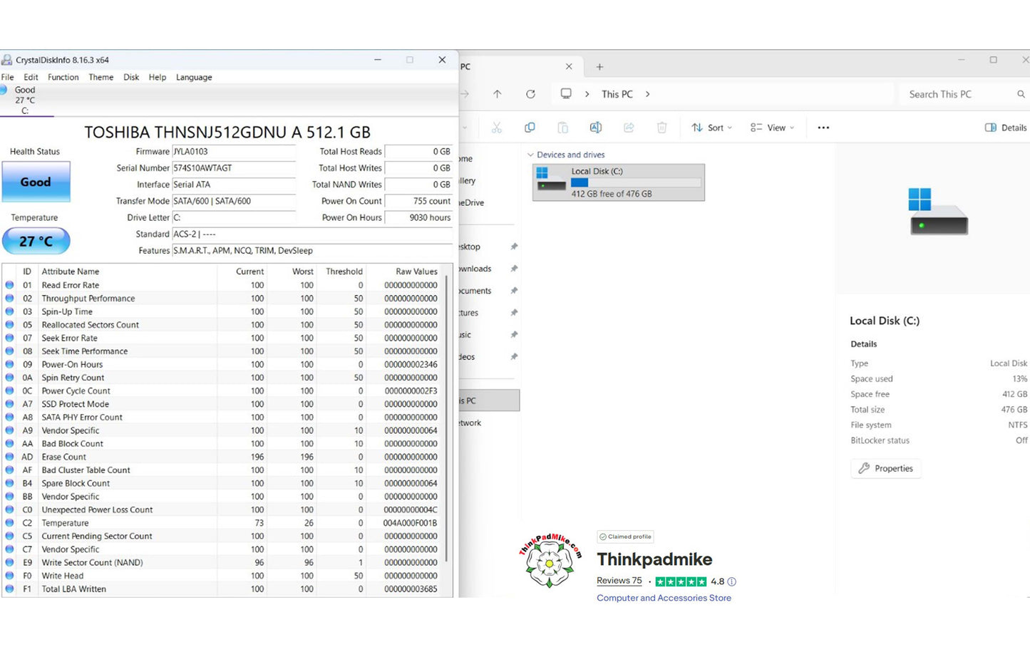 Lenovo ThinkPad P50 i7 6820HQ 32GB RAM 512GB SSD IPS NVIDIA M1000M (1274)