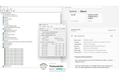 Lenovo ThinkPad P52 i7 *6 CORE* 8850H 2.6Ghz 32GB RAM 2 x 512GB IPS B\L KB NVIDIA P1000 (1249)