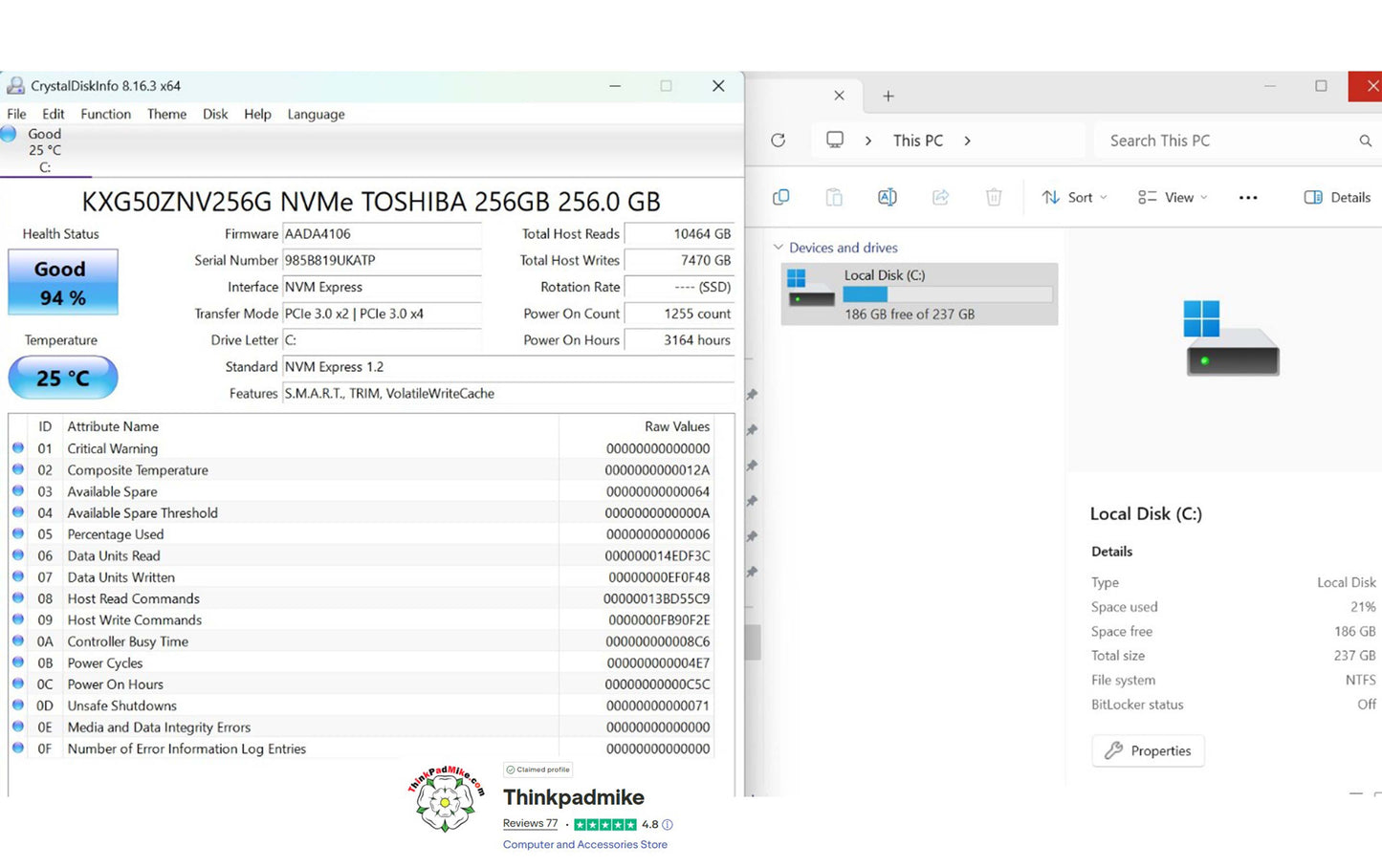 Lenovo ThinkPad T480 i7 8550U 32GB RAM 256GB SSD IPS SCREEN B\L KB (1294)