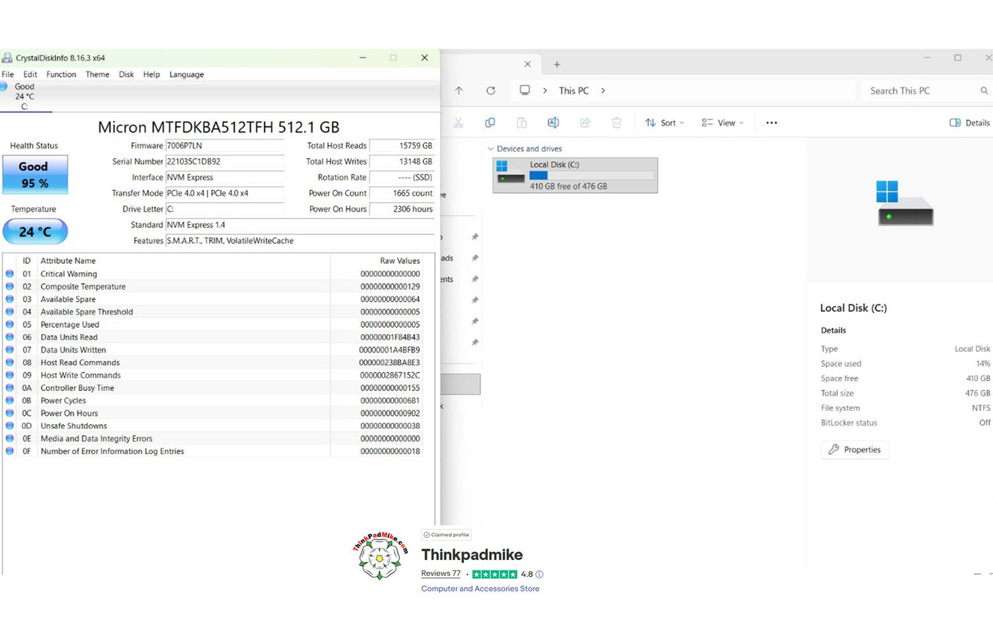 Lenovo ThinkPad P15 i7 11850H *8 CORE* 32GB RAM 512GB SSD IPS NVIDIA RTX A2000 (1302)