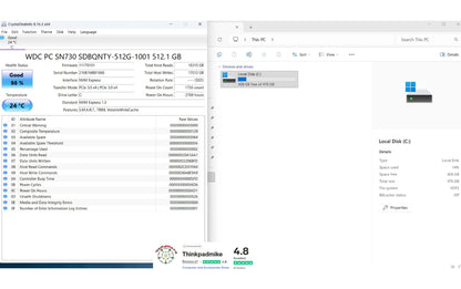 Lenovo ThinkPad P15v i7 10850H *6 CORE* 32GB RAM 512GB SSD IPS NVIDIA P620 WIN11 (1225)