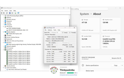 Lenovo ThinkPad T480 i7-8550U 16GB 512GB SSD (2x256GB) 14" FHD Backlit (1333)