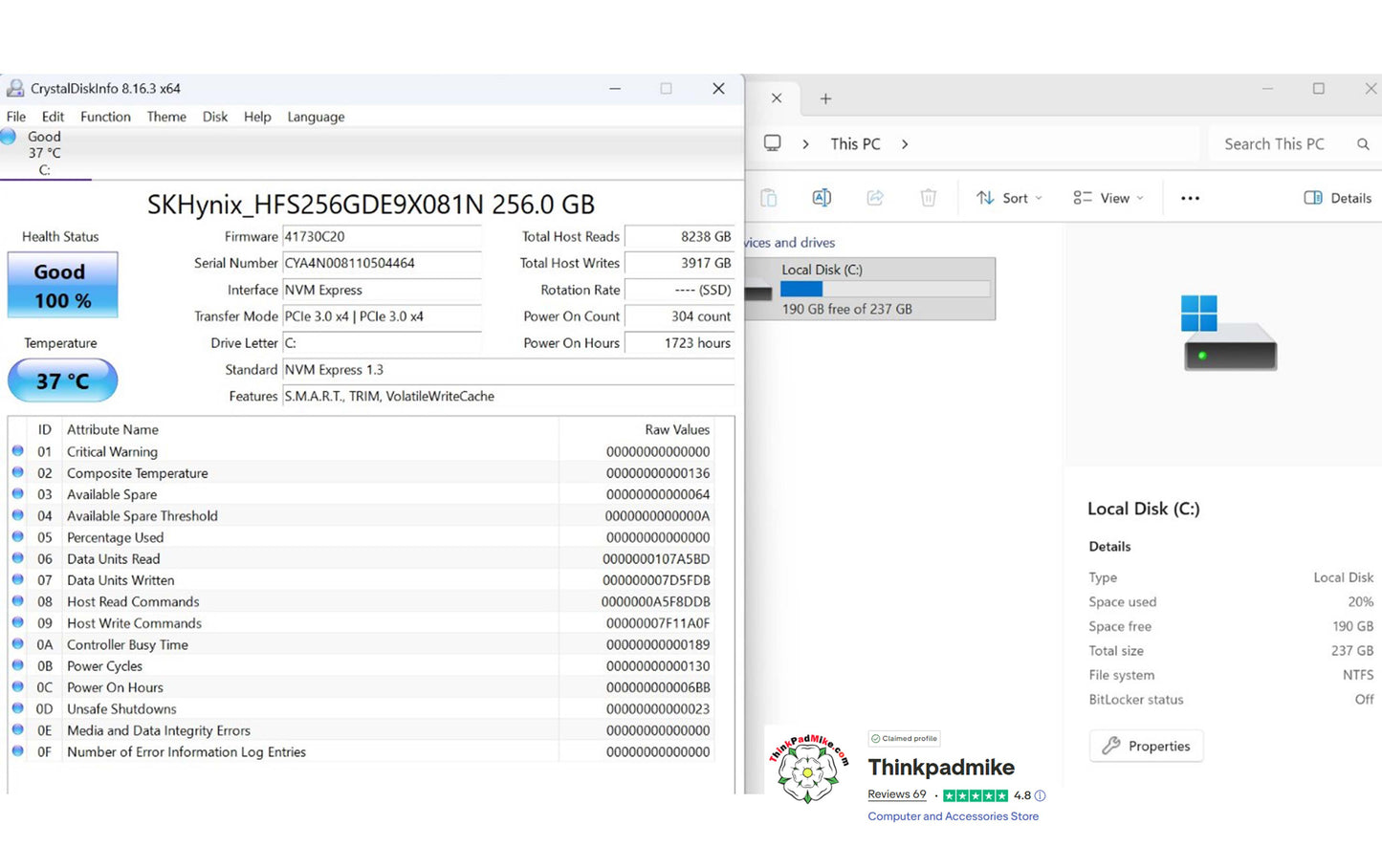 Lenovo ThinkPad T14 i5 1135G7 16GB RAM 256GB SSD IPS FHD SCREEN B\LKB (1235)