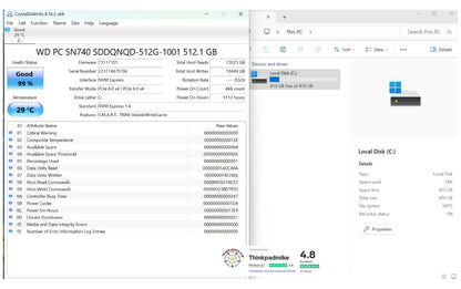 Lenovo ThinkPad P14s i7 1260P **12 Core** 32GB RAM 512GB SSD IPS NVIDIA T550 WIN11 (1192)
