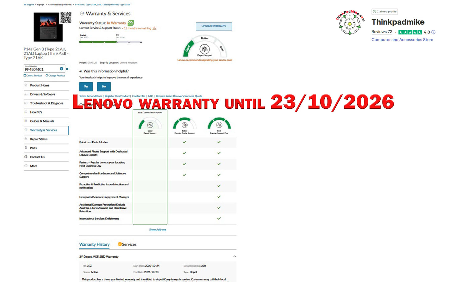 Lenovo ThinkPad P14s i7 1260P **12 Core** 32GB RAM 512GB SSD IPS WUXGA NVIDIA T550 WIN11 (1250)