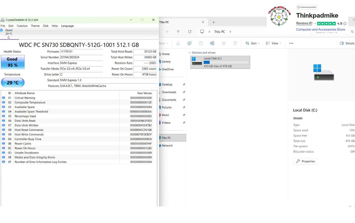 Lenovo ThinkPad P53 i7 *6 CORE* 9750H 2.6Ghz 32GB RAM 512GB SSD IPS B\L KB NVIDIA T1000 (1317)