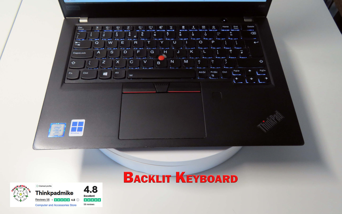 Lenovo ThinkPad x390 i5 1.6Ghz 8365U 16GB RAM 256GB SSD IPS TOUCH Screen B\L KB (827)