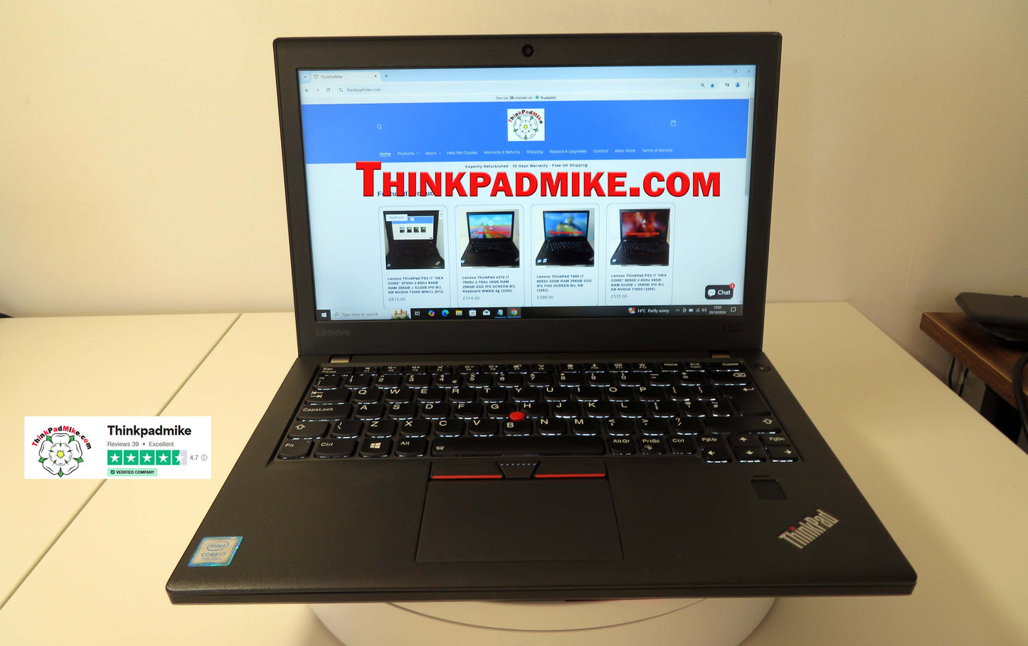 Lenovo ThinkPad x270 i7 7500U 2.7Ghz 16GB RAM 256GB SSD IPS SCREEN B\L Keyboard WWAN 4g (1053)