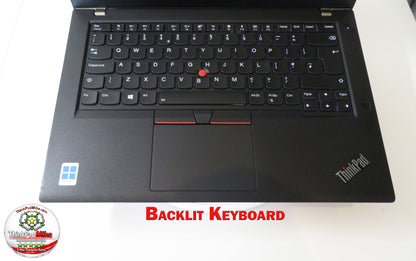 Lenovo ThinkPad T480 i7-8550U 16GB 256GB SSD 14" FHD Dual Bats Backlit KB (1333)