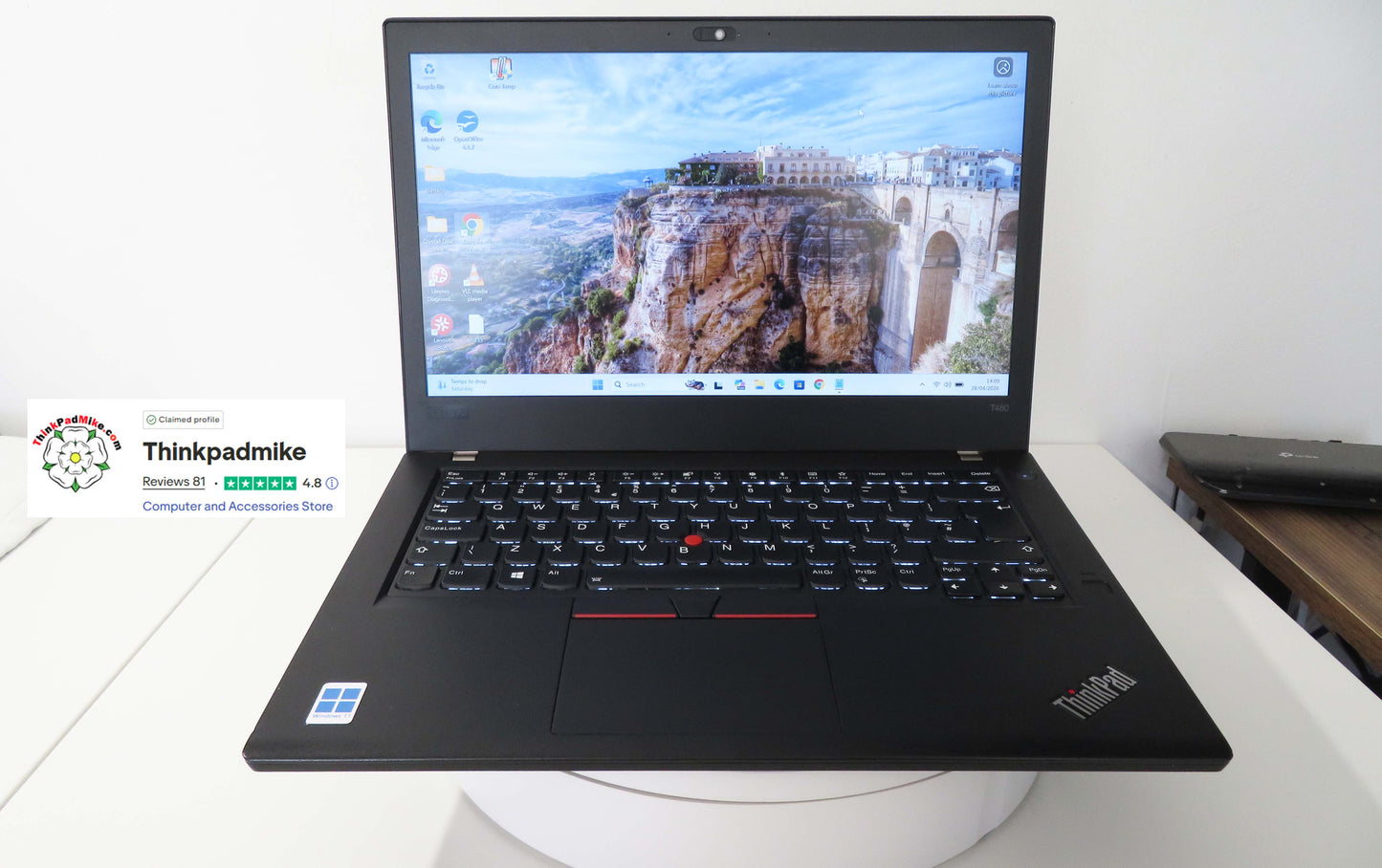 Lenovo ThinkPad T480 i7-8550U 16GB 512GB SSD (2x256GB) 14" FHD Backlit (1333)