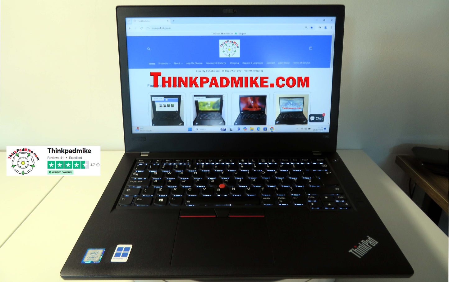 Lenovo ThinkPad T480 i7 8550U **64GB** RAM 256GB SSD IPS FHD SCREEN B\L KB (1052)