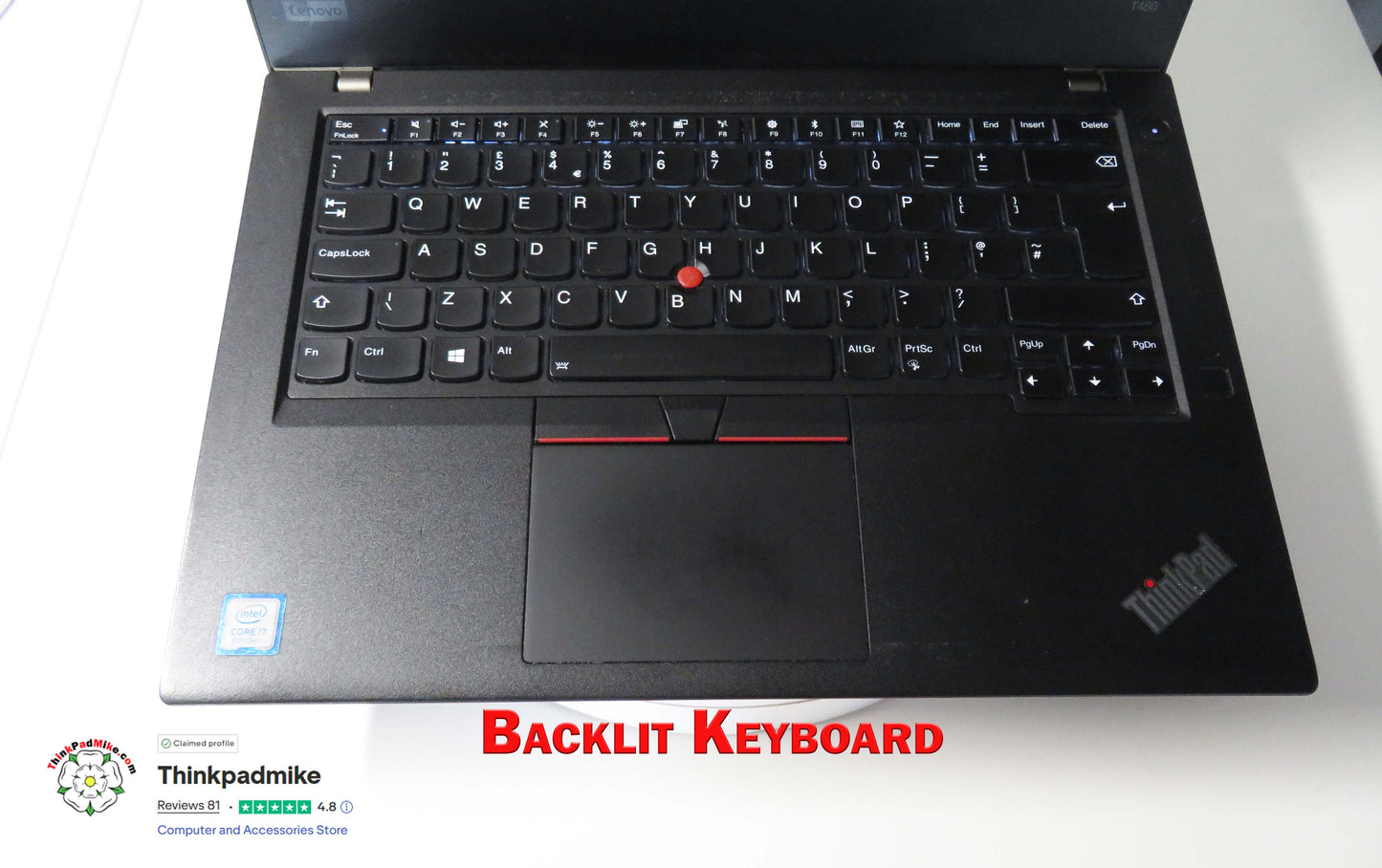 Lenovo ThinkPad T480 i7 8550U 32GB RAM 256GB SSD IPS SCREEN (1307)