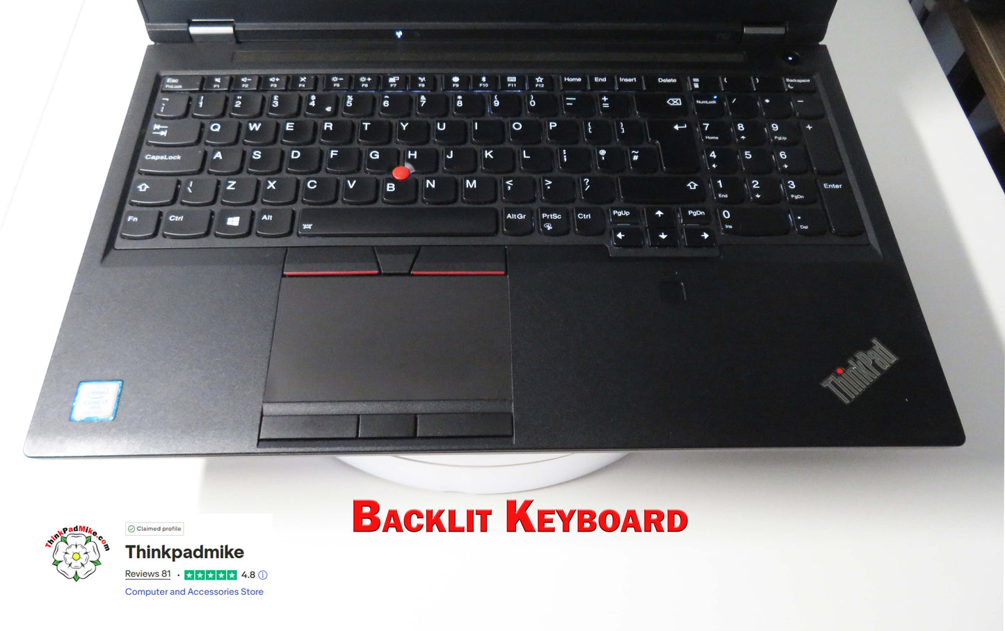 Lenovo ThinkPad P52 i7 *6 CORE* 8850H 2.6Ghz 32GB RAM 512GB SSD IPS B\L KB NVIDIA P1000 (1275)