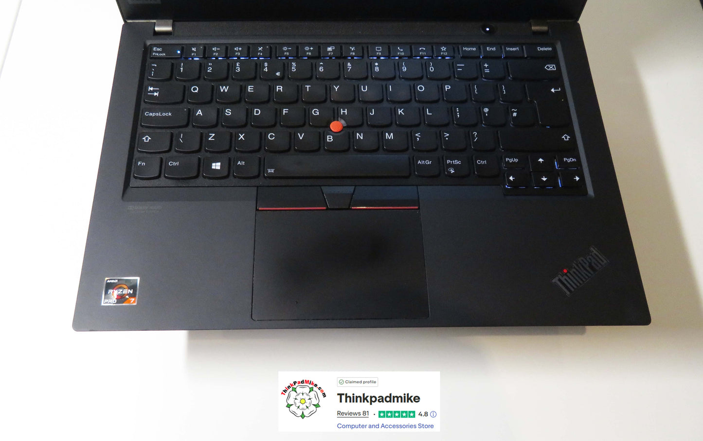 Lenovo ThinkPad T14 AMD Ryzen 7 Pro 8 CORE 12GB RAM 256GB SSD IPS FHD B\L KB (1328)