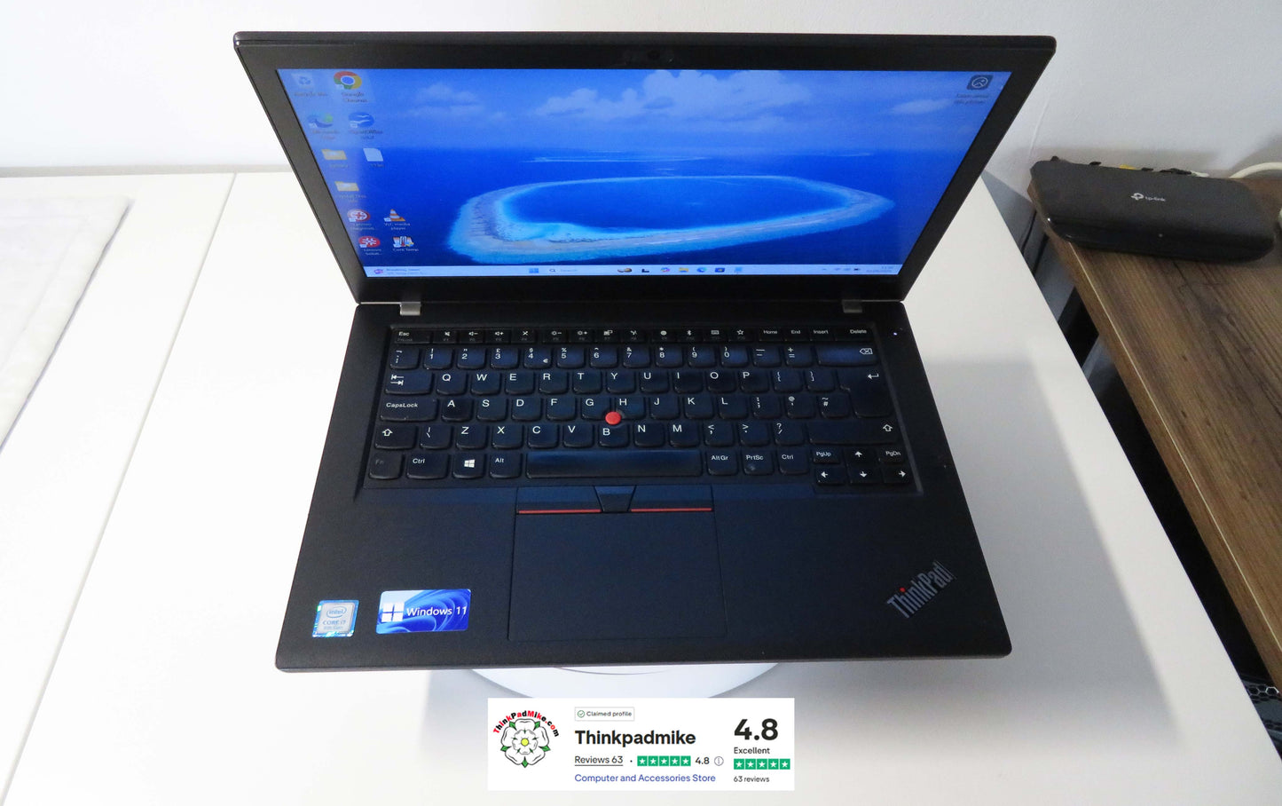 Lenovo ThinkPad T480 i7 8550U 16GB RAM 256GB SSD IPS SCREEN (1196)