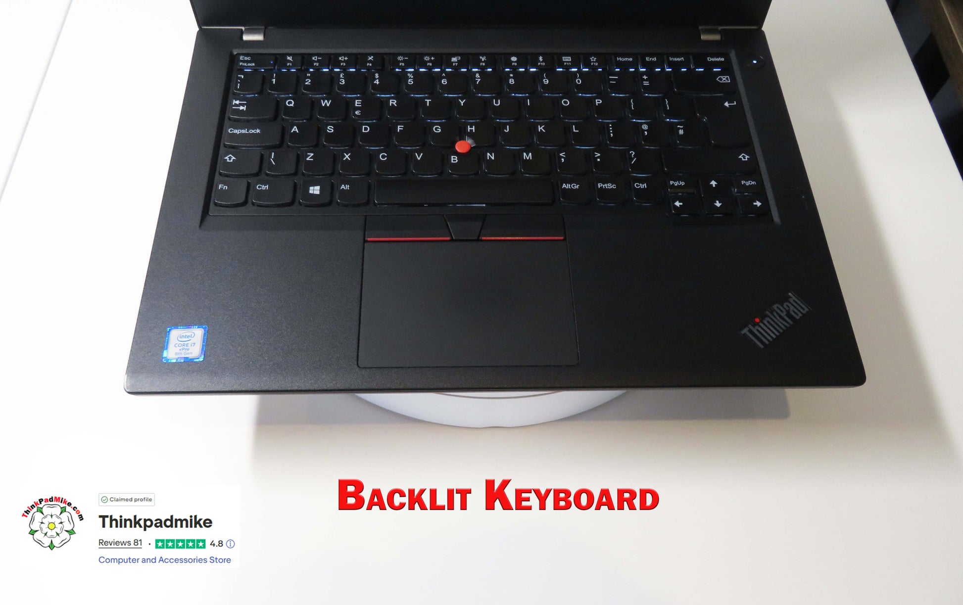 Lenovo ThinkPad T480 MX150 keyboard