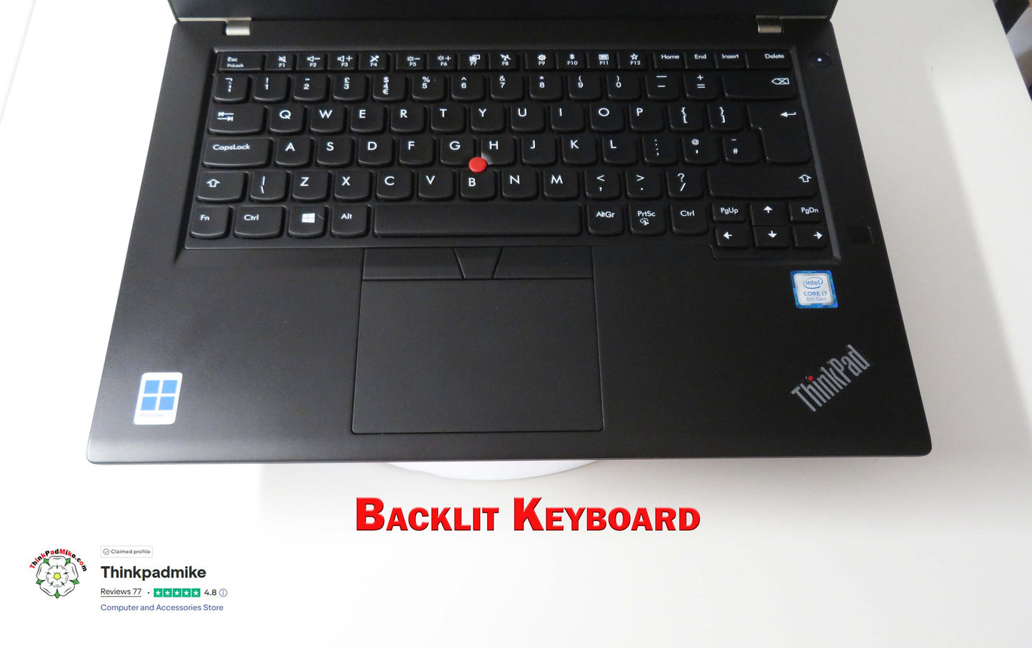 Lenovo ThinkPad T480 i7 8550U 16GB RAM 256GB SSD IPS SCREEN DUAL BATS (1293)