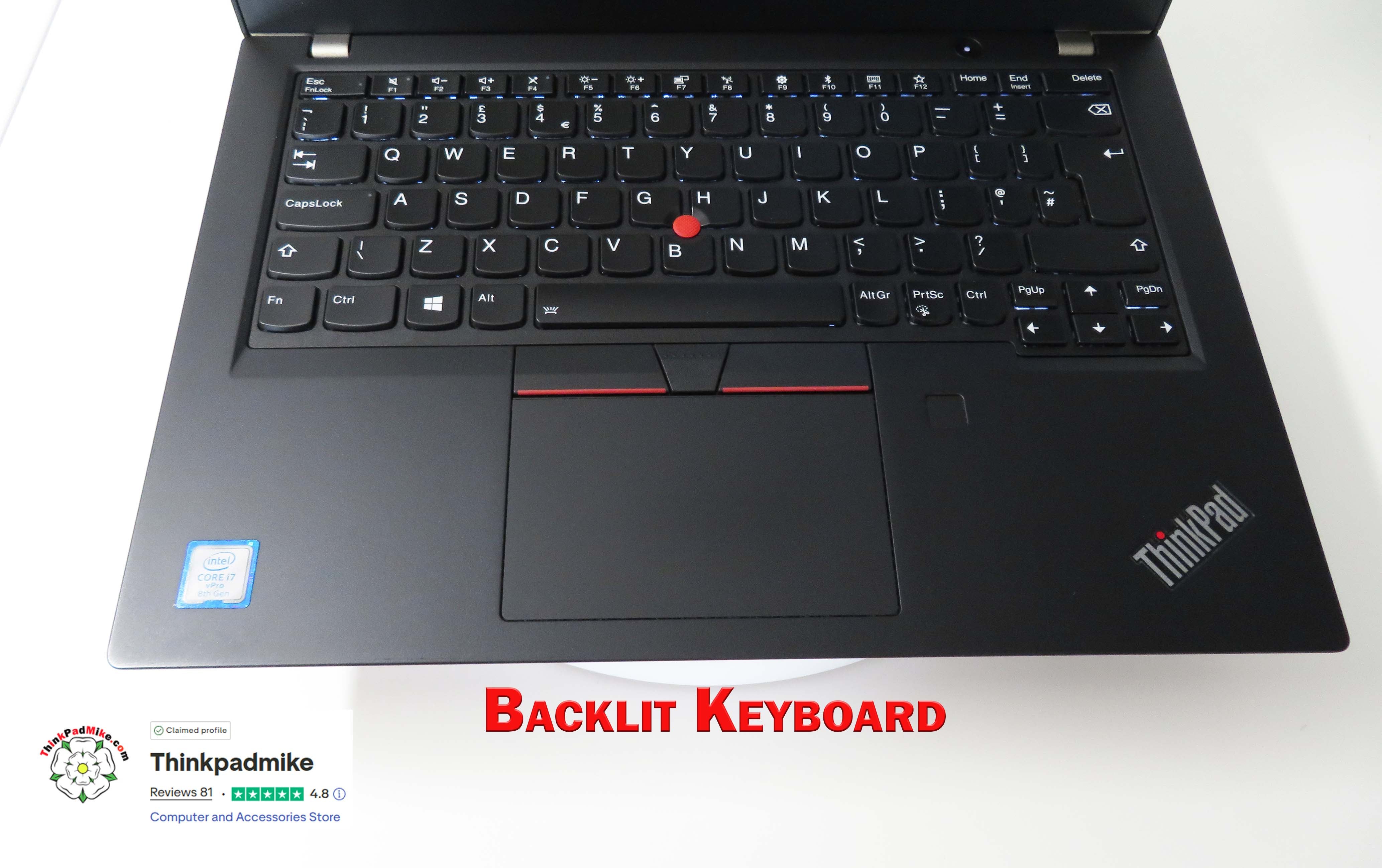 Lenovo ThinkPad x390 i7 1.9Ghz 8665U 16GB RAM 512GB SSD IPS TOUCH