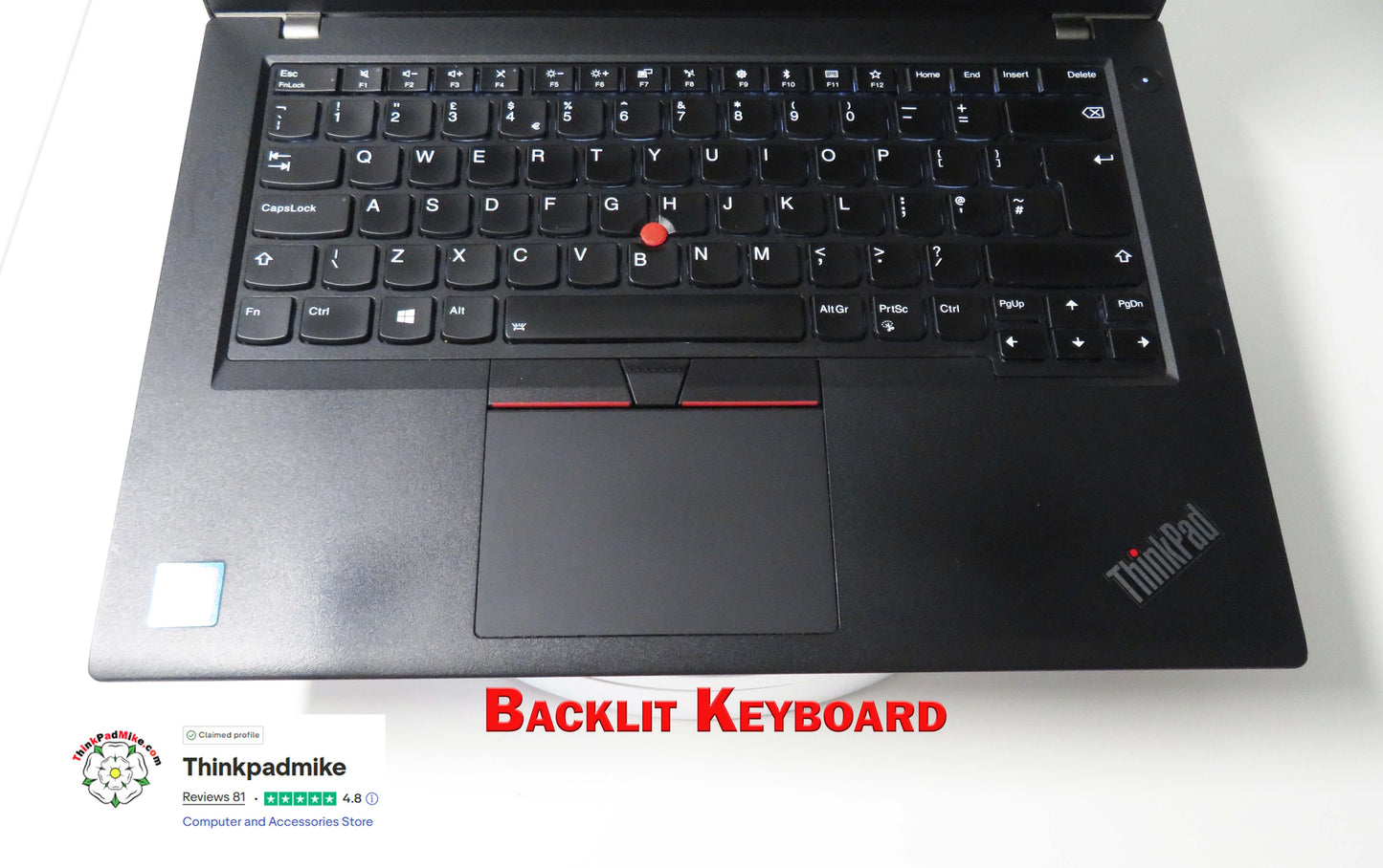 Lenovo ThinkPad T480 i7 8650U 16GB RAM 256GB SSD IPS SCREEN B\L KB (1320)