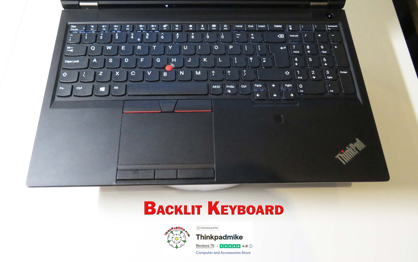 Lenovo ThinkPad P52 i7 *6 CORE* 8750H 2.2Ghz 40GB RAM 256GB SSD IPS B\L KB NVIDIA P1000 (1278)