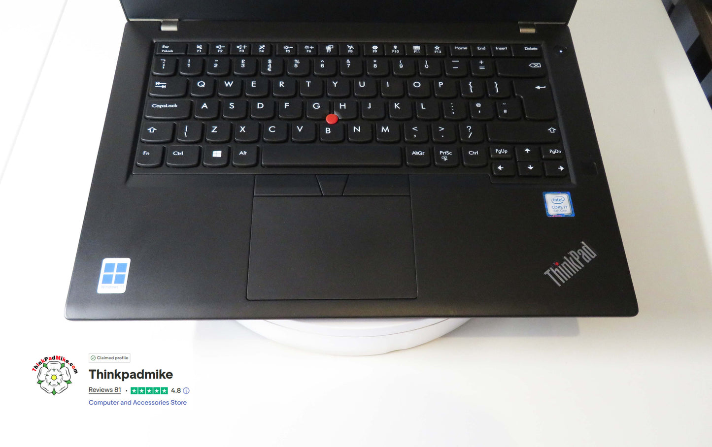 Lenovo ThinkPad T480 i7 Keyboard