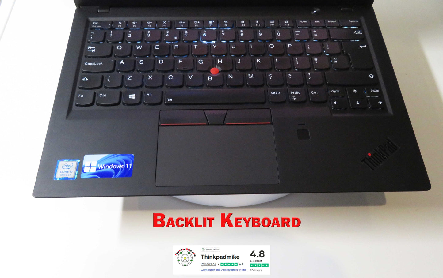 Lenovo ThinkPad x1 Carbon 6th Gen i7 8550U 1.8Ghz 16GB RAM 512GB SSD IPS WQHD Screen B\LKB (1203)