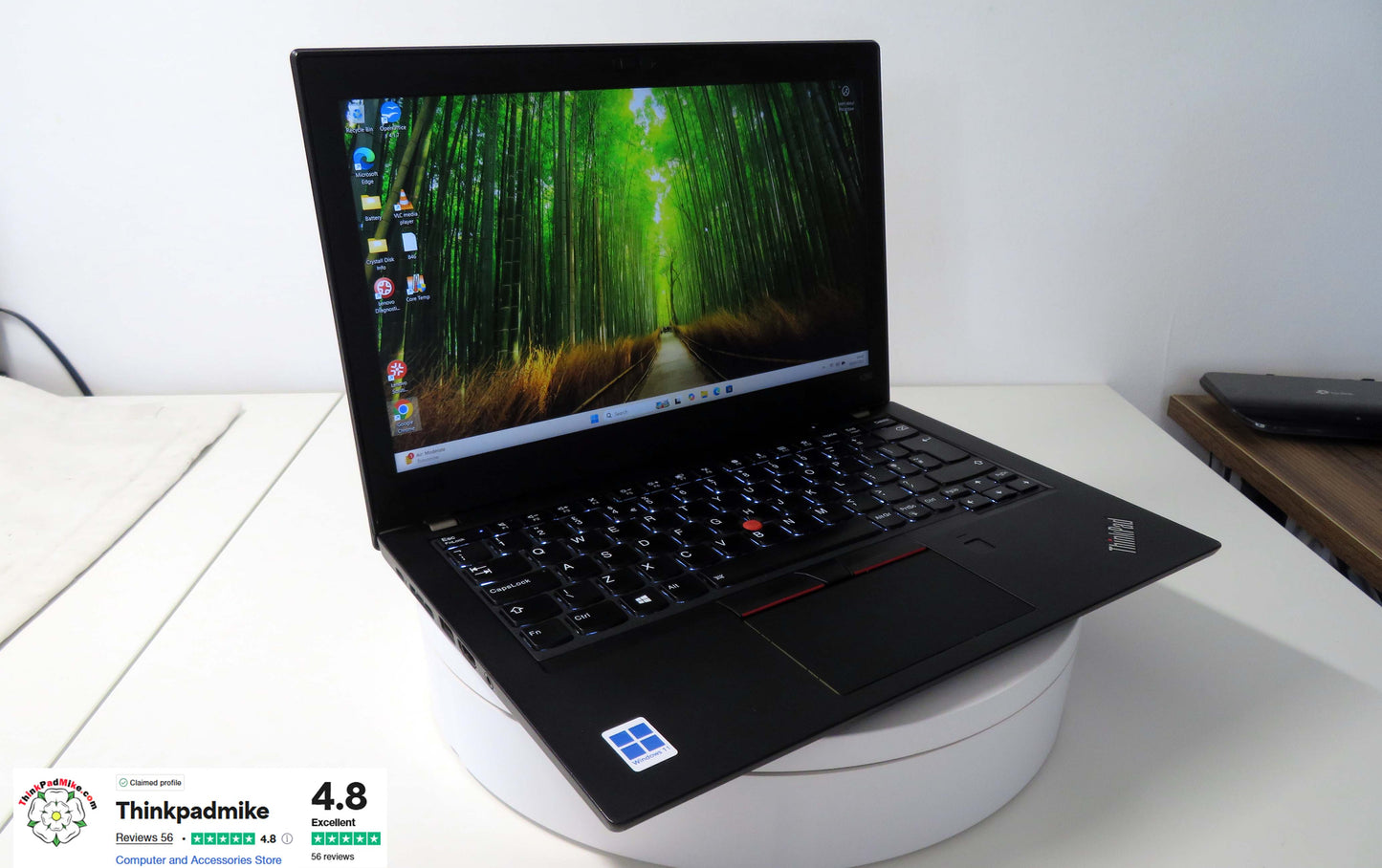 Lenovo ThinkPad x280 i7 8550U 1.8Ghz 8GB RAM 250GB SSD IPS Screen Backlit Keyboard WIN11 (846)