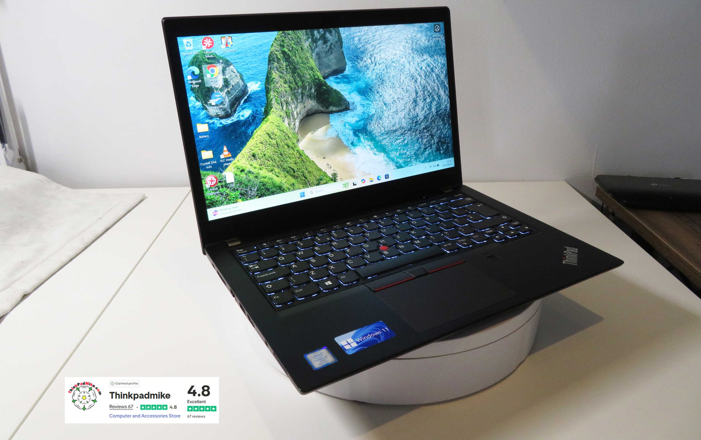 Lenovo ThinkPad T480s i7 8650U 16GB RAM 256GB SSD IPS WQHD SCREEN B\L KB (1204)