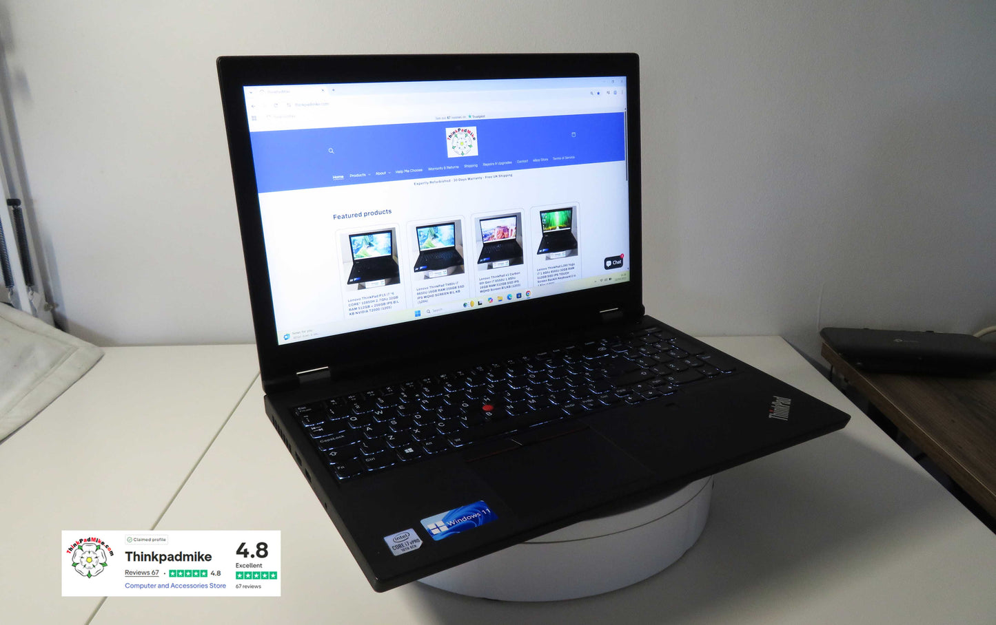 Lenovo ThinkPad P15 i7 *HEX CORE* 10850H 2.7Ghz 40GB RAM 512GB IPS B\L KB NVIDIA T2000 (1200)