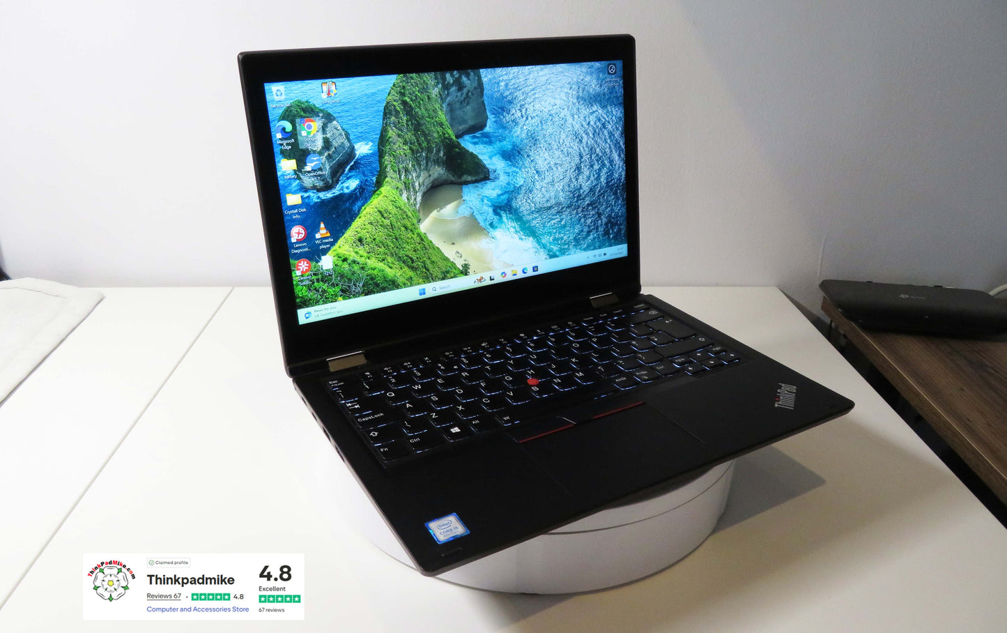 Lenovo ThinkPad L390 Yoga i5 1.6Ghz 8265U 16GB RAM 256GB SSD IPS TOUCH Screen Backlit Keyboard 2 in 1 Flip (1217)
