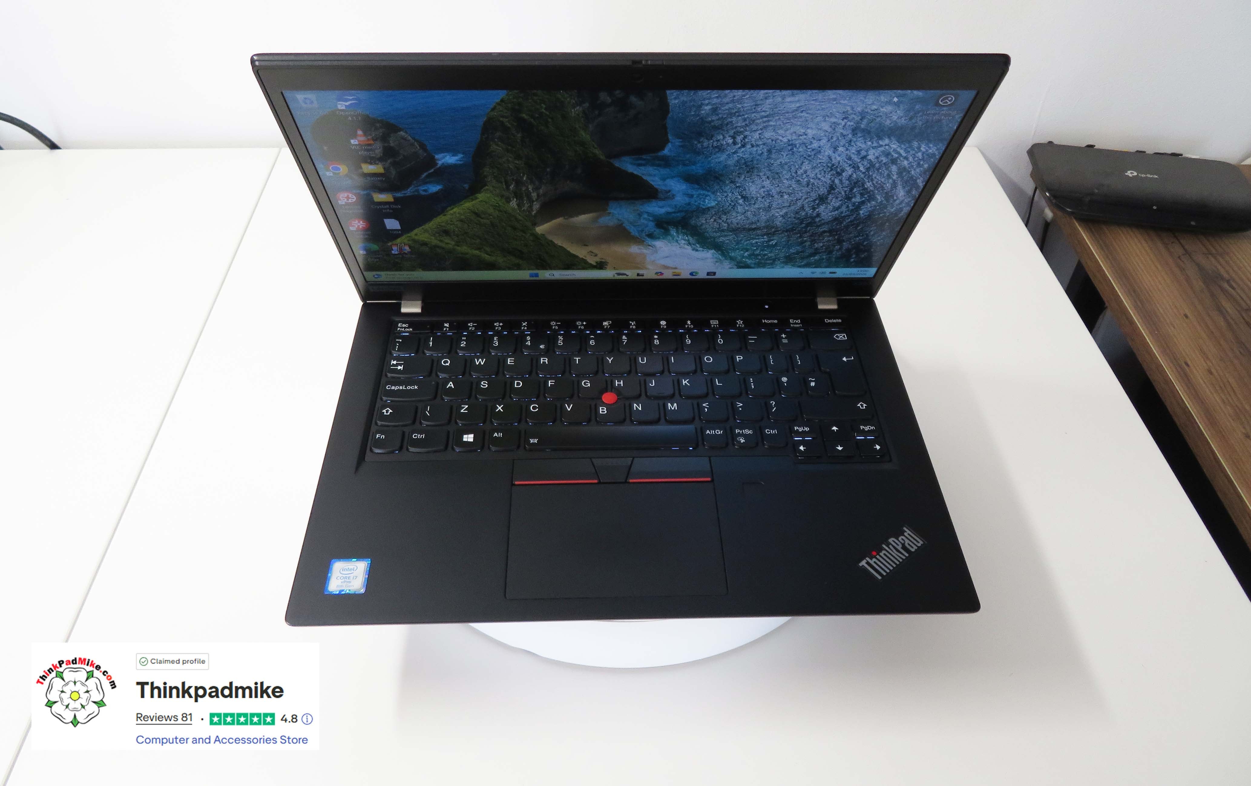 Lenovo ThinkPad x390 i7 1.9Ghz 8665U 16GB RAM 512GB SSD IPS TOUCH