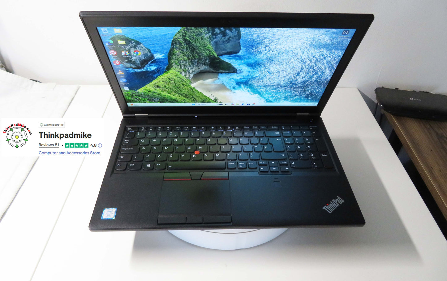 Lenovo ThinkPad P52 i7 *6 CORE* 8850H 2.6Ghz 32GB RAM 512GB SSD IPS B\L KB NVIDIA P1000 (1313)
