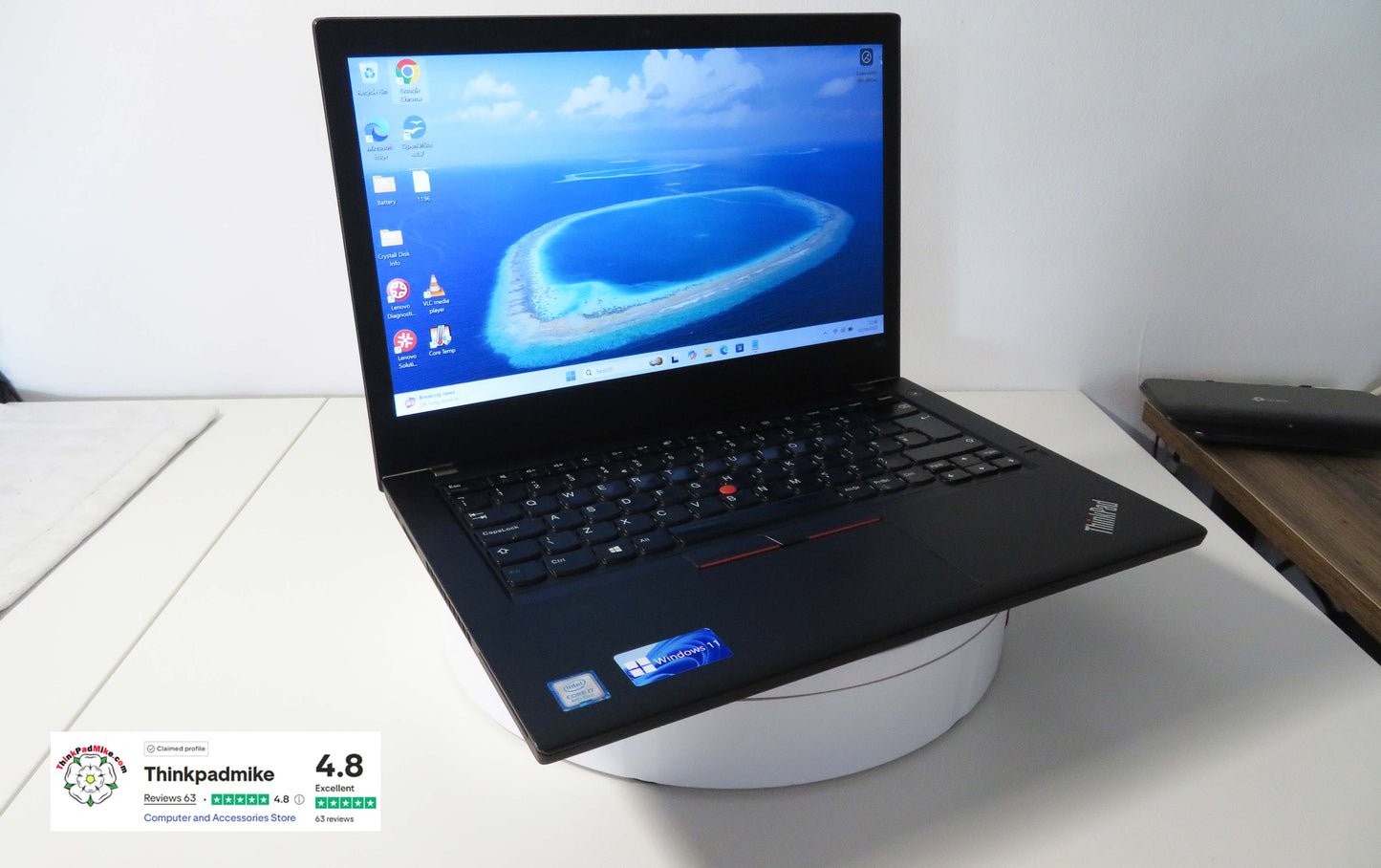 Lenovo ThinkPad T480 i7 8550U 16GB RAM 256GB SSD IPS SCREEN (1196)